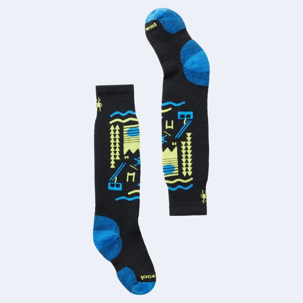 NEW Smartwool Full Cushion Ski Day Kids Over the Calf Sock Medium Black